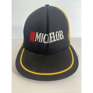 Vtg Michelob stylemaster gold black snap back hat~good condition USA